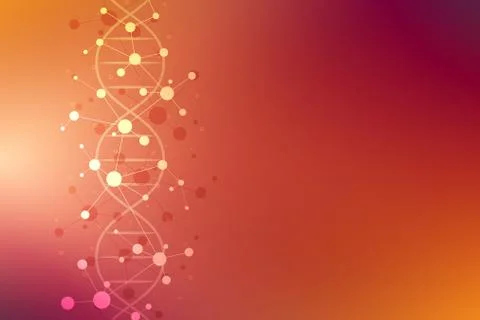 DNA strand and molecular structure. Genetic engineering or laboratory research 스톡 일러스트