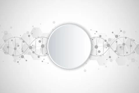 DNA strand and molecular structure. Genetic engineering or laboratory research Stock-Illustration