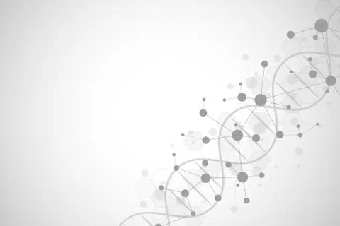 DNA strand and molecular structure. Genetic engineering or laboratory researc イラスト素材