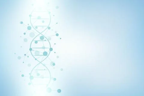 DNA strand and molecular structure. Genetic engineering or laboratory research Stock-Illustration