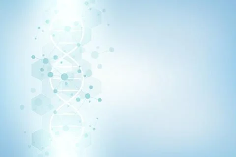 DNA strand and molecular structure. Genetic engineering or laboratory research イラスト素材