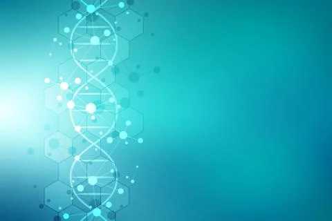 DNA strand and molecular structure. Genetic engineering or laboratory research イラスト素材