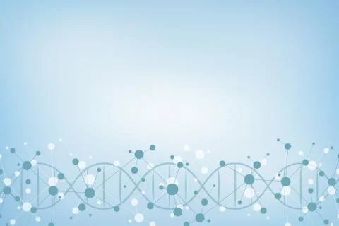 DNA strand and molecular structure. Genetic engineering or laboratory research Stock Illustration