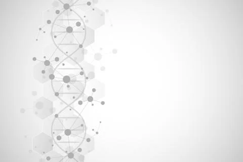 DNA strand and molecular structure. Genetic engineering or laboratory research 스톡 일러스트