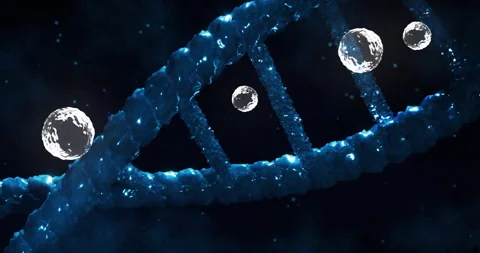 DNA strand and molecular structures, scientific animation Stock Footage 306565455