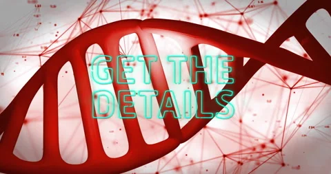 DNA strand with animation over red network connections in school setting Stock Footage 305066353
