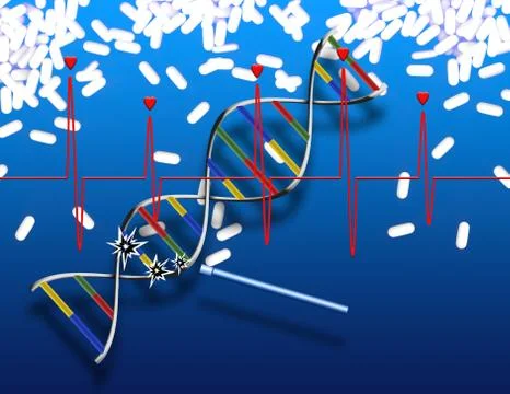 DNA strand background Stock Illustration