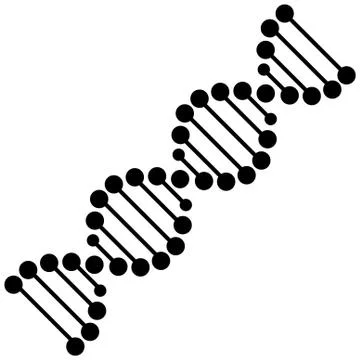 Dna strand Black Stock Illustration