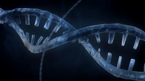 DNA Strand - Blue Version 3 Stock Footage 2877075