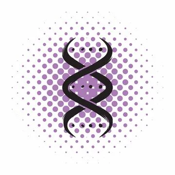 DNA strand comics icon イラスト素材