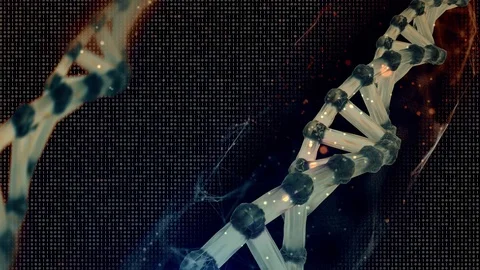 Dna Strand in dark background. For visuals, biology, biotechnology, chemistry or Stock Footage 89463440