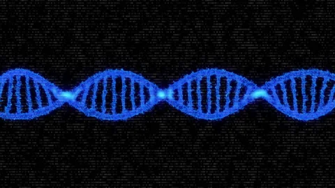 DNA Strand Digital Structure Element Molecule Scientific System. Stock Footage 148367118