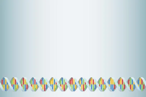 DNA Strand Double Helix Base Pairs Stock Illustration