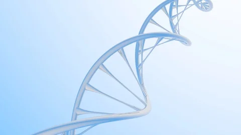 DNA strand, Double Helix Blue and white background, promotional and business Vidéo 90359121