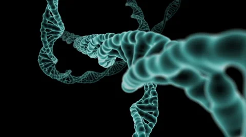 DNA Strand flight through Stock Footage 5088011
