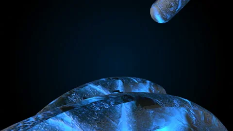 DNA strand fly in. Abstract 3d polygonal wireframe DNA molecule helix spiral. Stock Footage 114243573