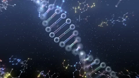 DNA Strand Genome image 6 DoF B2e 4k Stock Footage 115140684