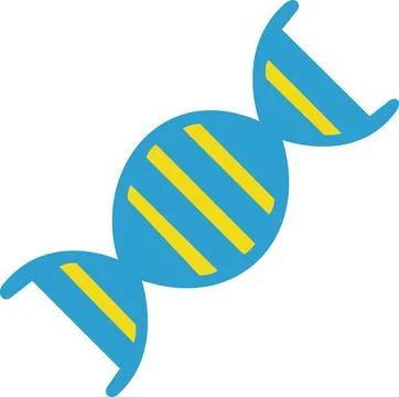 DNA strand icon blue genetics science symbol Stock Illustration