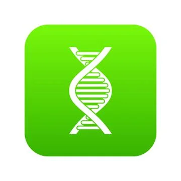 DNA strand icon digital green 스톡 일러스트