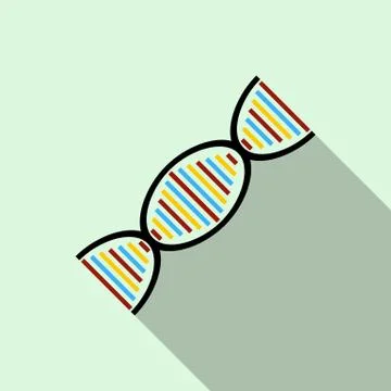 DNA strand icon, flat style イラスト素材