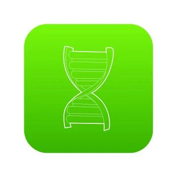 DNA strand icon green Illustrazione stock