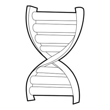 DNA strand icon, isometric 3d style Illustrazione stock