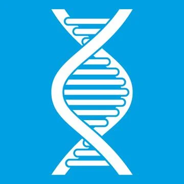DNA strand icon white イラスト素材