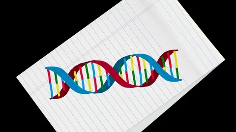 DNA Strand on Notepad Vidéo 88712487