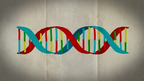 DNA Strand on Old Paper Stock Footage 88711603