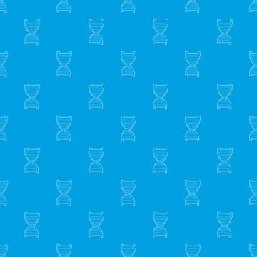 DNA strand pattern vector seamless blue イラスト素材