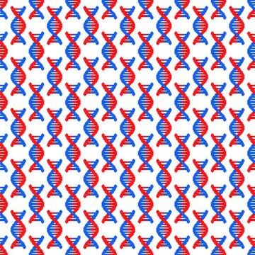 DNA strand pixel art pattern seamless. Deoxyribonucleic Acid Molecule 8 bit b Stock Illustration