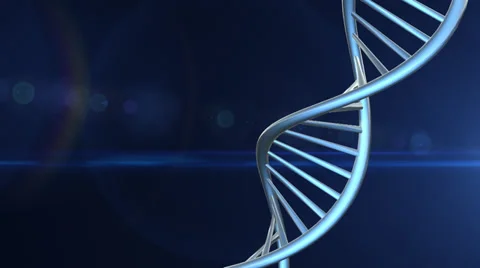 DNA Strand Rotating with Copy Space Looping Stock Footage 39377615