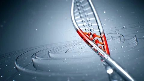 Dna strand structure seamless loopable animation 8k UHD Vídeo Stock 81470488