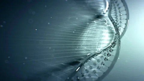 Dna strand structure seamless loopable animation 8k UHD Vídeo Stock 82501038