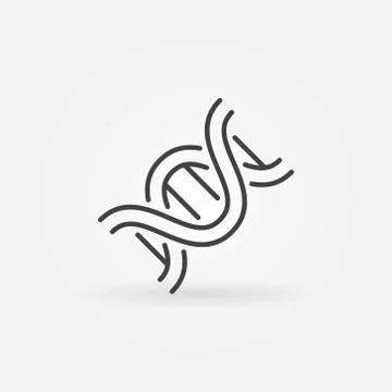DNA strand vector concept icon in thin line style イラスト素材