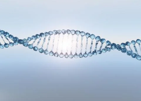 DNA Strand of Water 库存插图