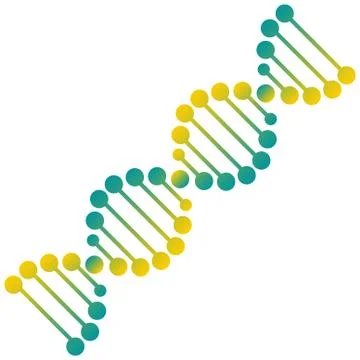 Dna strand yeallow Stock Illustration