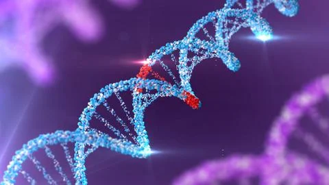 DNA strands. 3D rendering Stock Illustration