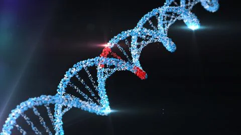 DNA strands. 3D rendering Stock Illustration