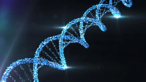 DNA strands. 3D rendering 스톡 일러스트