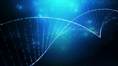 DNA strands are assembled from individual elements Stock Footage 71647925