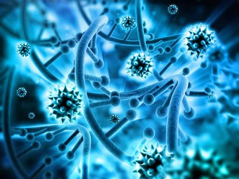 DNA strands background Stock Illustration