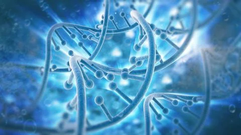 DNA strands background Stock-Illustration