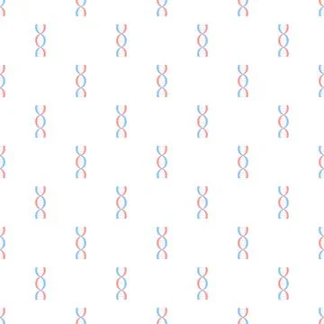 Dna strands creating a seamless science pattern Stock Illustration
