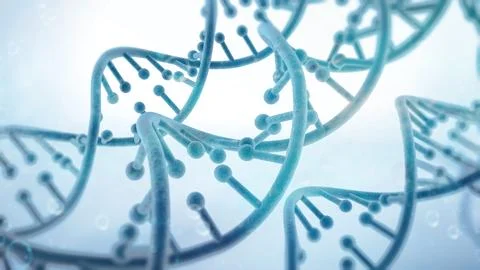 DNA strands isolated on white Stock Illustration