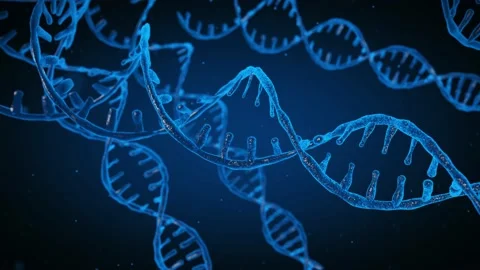 Dna strands slow motion 3d animation Stock Footage 130353956