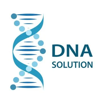 DNA Strands Solution logo icon flat design, stock vector illustration Stock Illustration