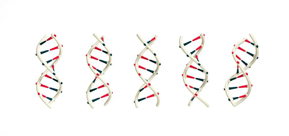 DNA string icon. DNA Double Helix Structures 3d render illustration Stock Illustration
