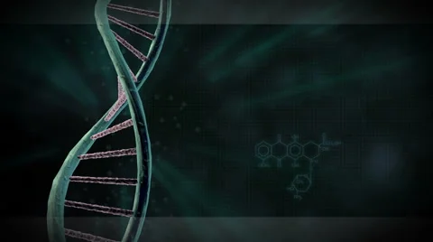 DNA String rotating Stock Footage 41490705