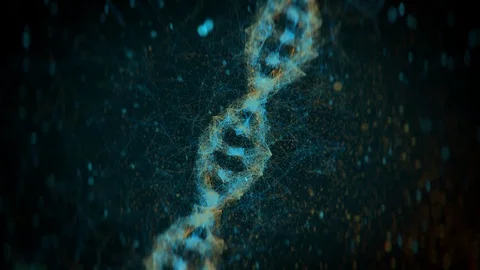 DNA string rotating on screen, DNA test, genetic research, disorders, mutation Stock Footage 121515577